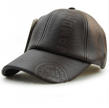 New Autumn-Winter Outdoor Baseball Leather Cap