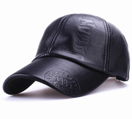 New Autumn-Winter Outdoor Baseball Leather Cap