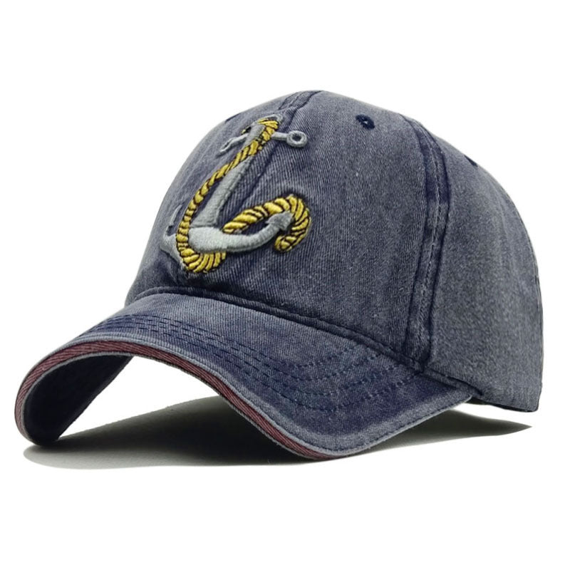 Anchor Vintage Embroidered Baseball Cap