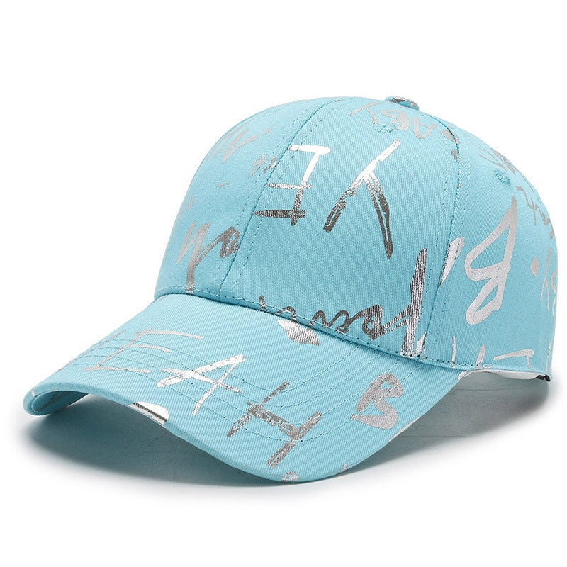 Couple Net Casual Shade Baseball Cap Painted Words