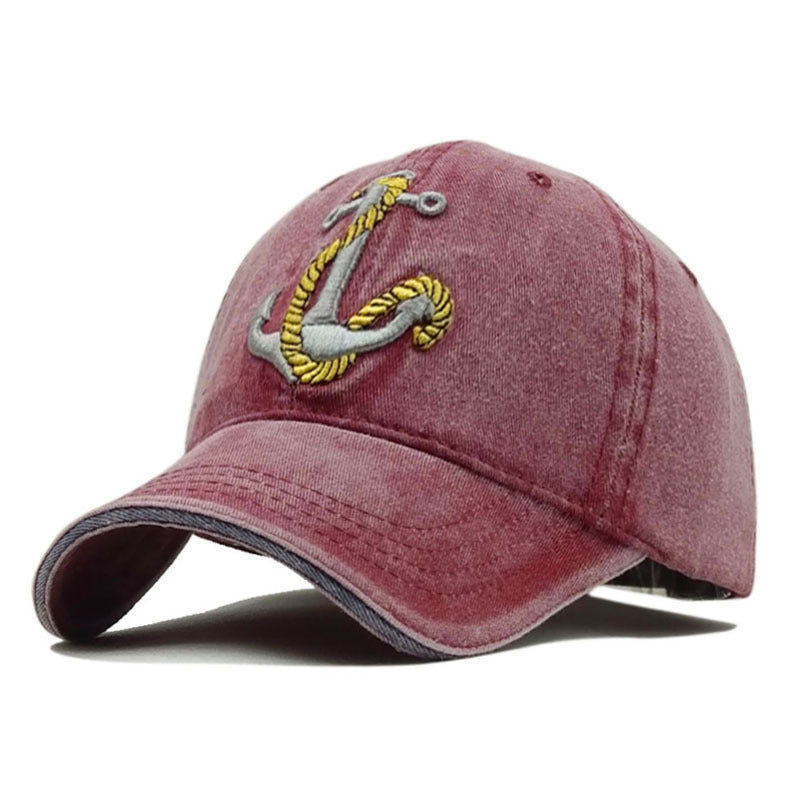 Anchor Vintage Embroidered Baseball Cap