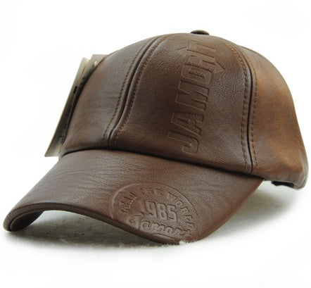 New Autumn-Winter Outdoor Baseball Leather Cap