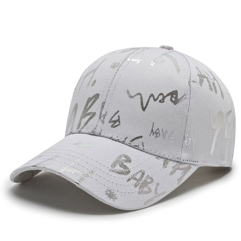 Couple Net Casual Shade Baseball Cap Painted Words