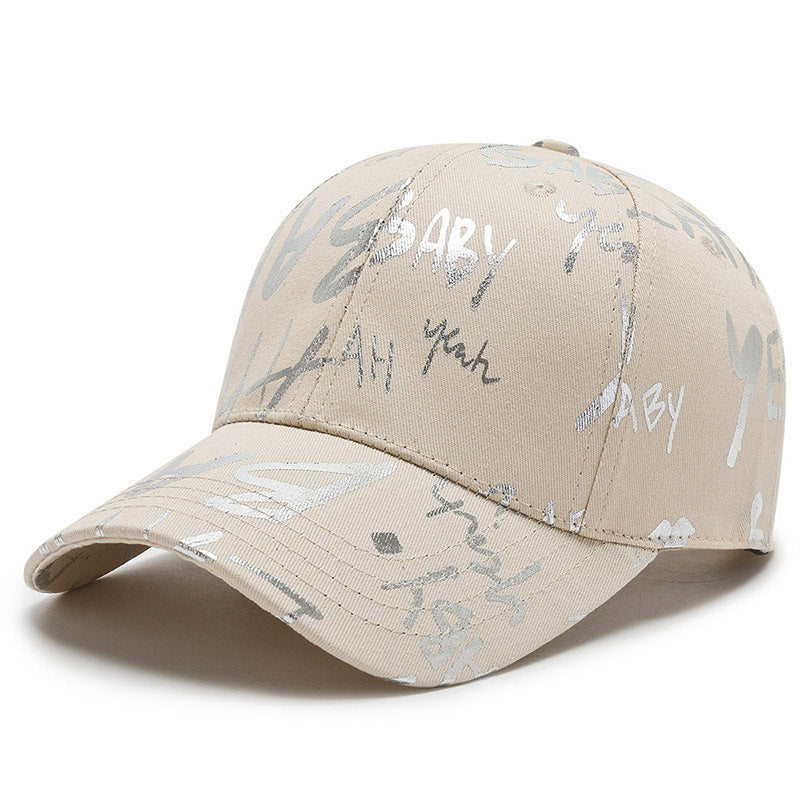 Couple Net Casual Shade Baseball Cap Painted Words