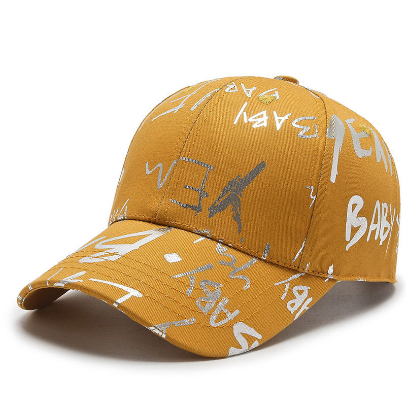 Couple Net Casual Shade Baseball Cap Painted Words