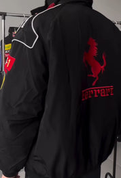 F1 Ferrari Colorblock Embroidered Racing Jacket