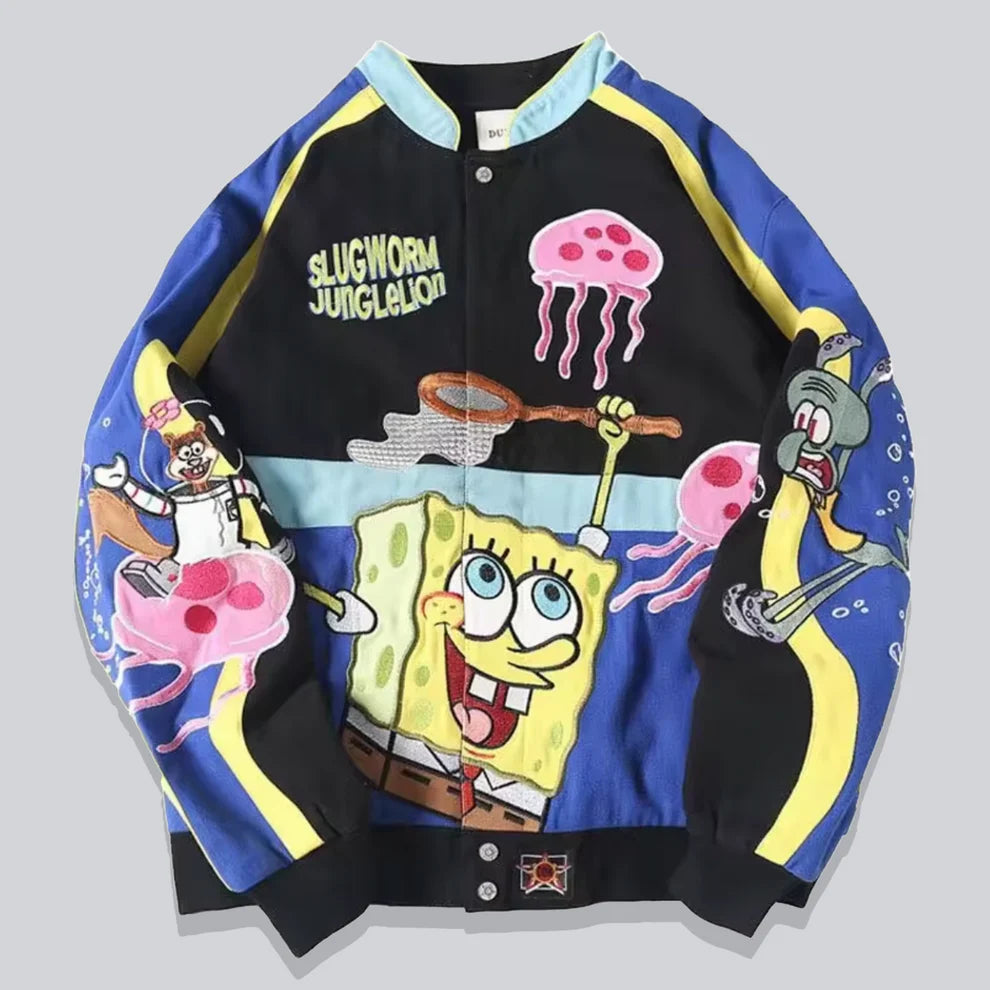 Rare SpongeBob NASCAR Vintage Embroidered Jacket - Unisex
