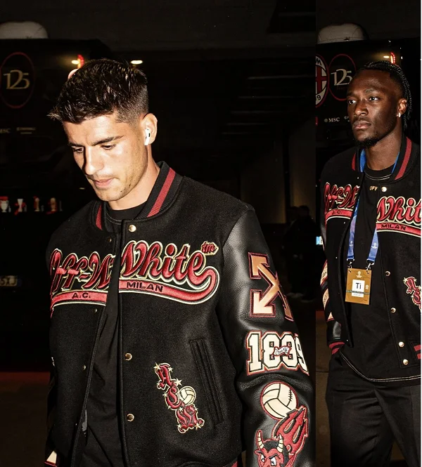 AC MILAN Retro Embroidered Baseball Jacket Men