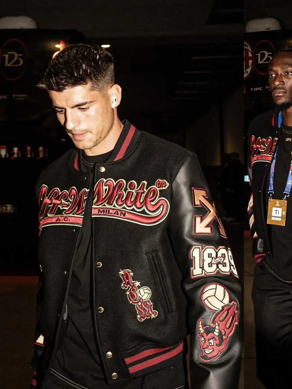 AC MILAN Retro Embroidered Baseball Jacket Men