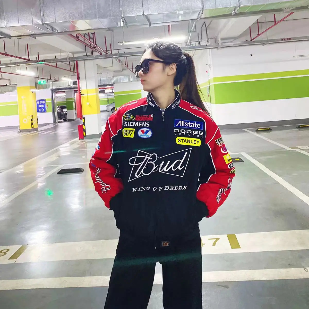 F1 Bud Embroidered Racing Jacket Unisex