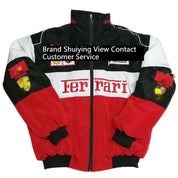 F1 Ferrari Colorblock Embroidered Racing Jacket