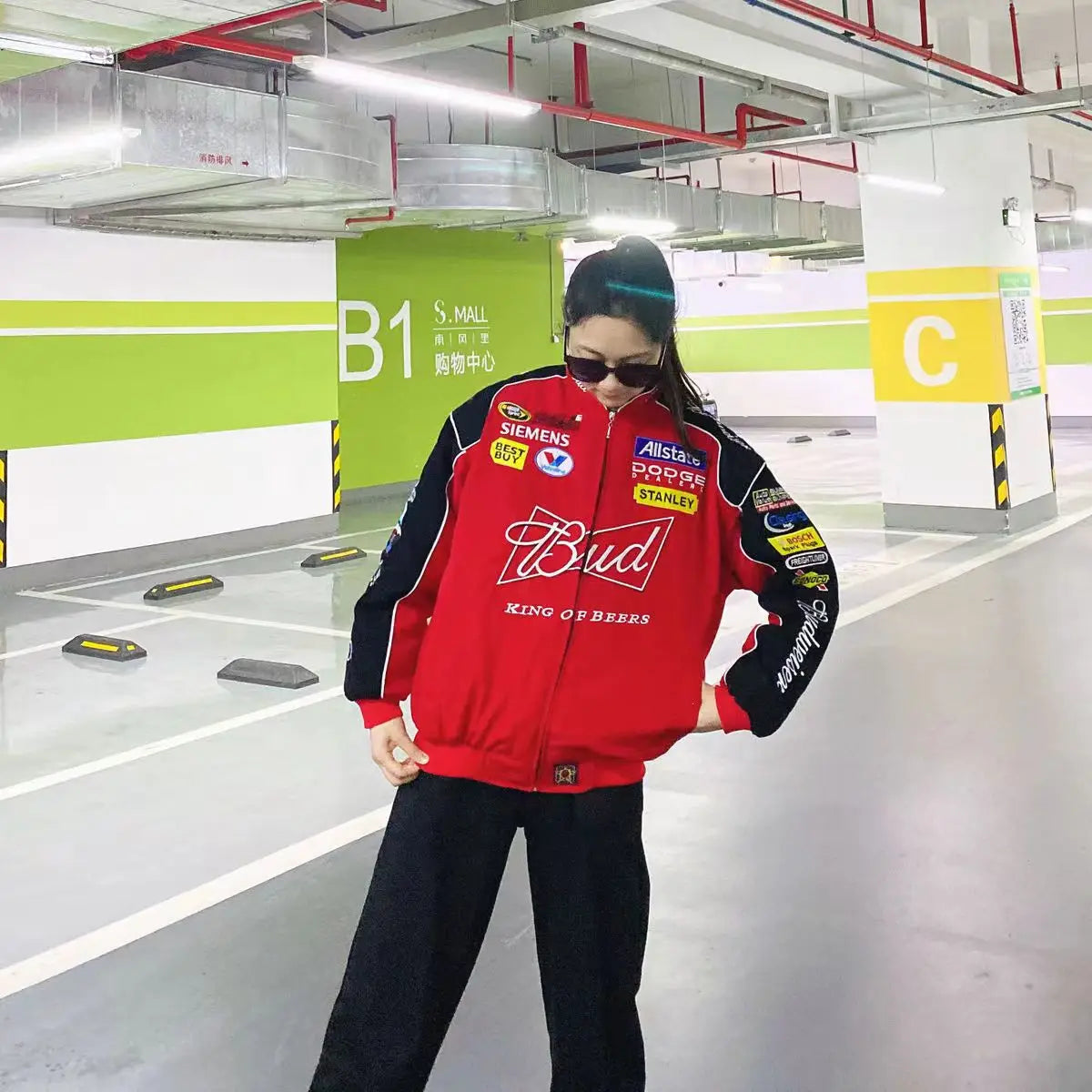 F1 Bud Embroidered Racing Jacket Unisex