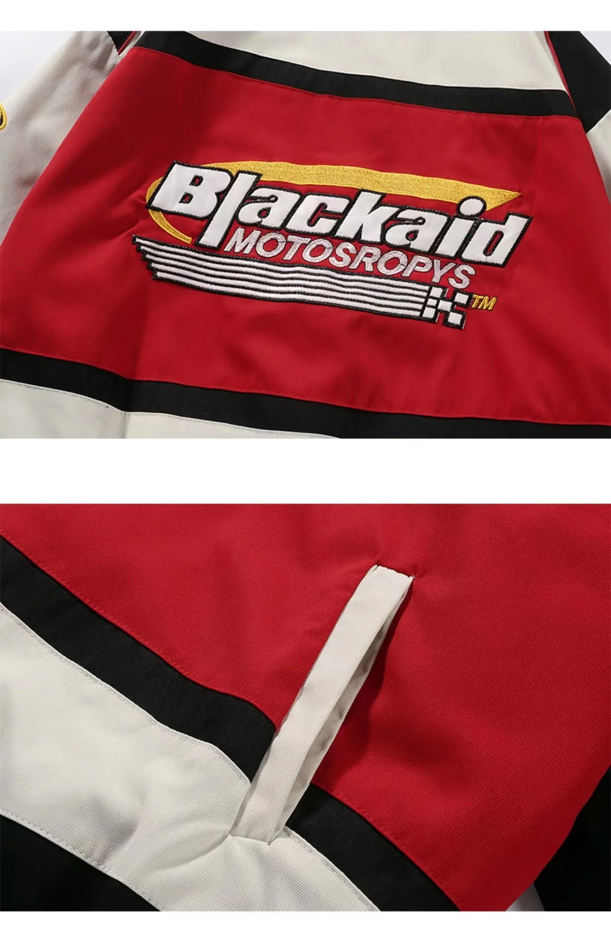 Retro BLACKAID Y2K Baseball Racing Jacket