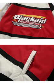 Retro BLACKAID Y2K Baseball Racing Jacket