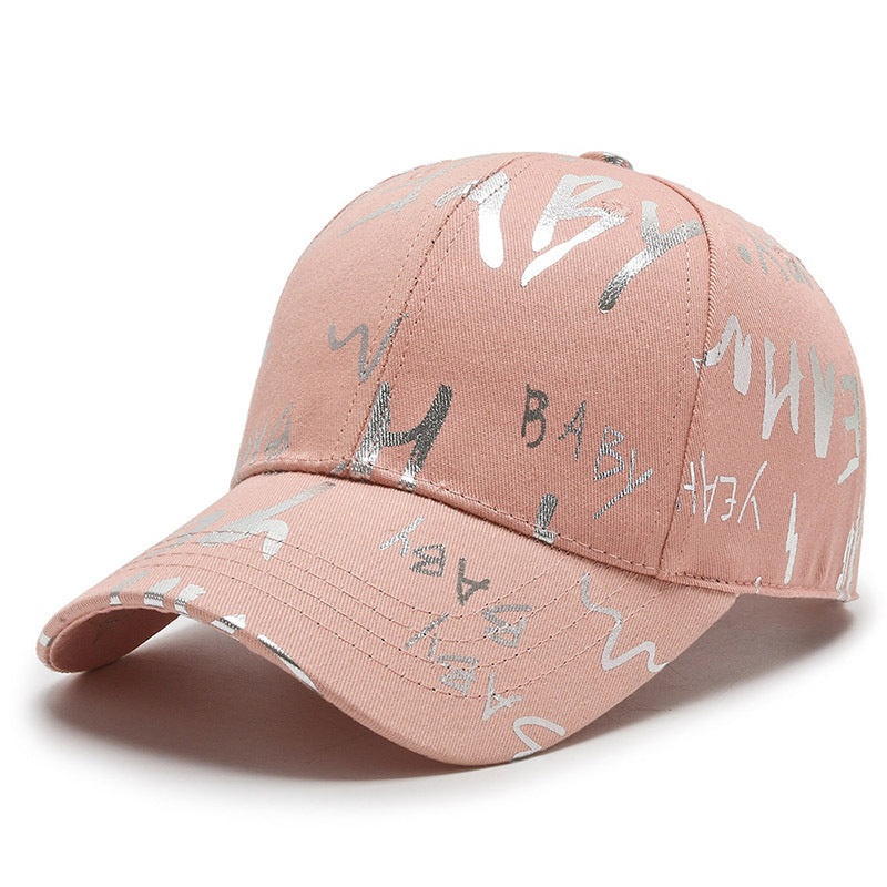 Couple Net Casual Shade Baseball Cap Painted Words