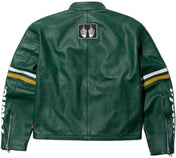 Supreme Green Leather Vintage Racing Jacket