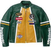 Supreme Green Leather Vintage Racing Jacket