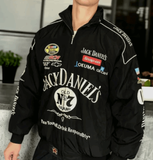 JackDaniels Embroidered Vintage Racing Jacket – SHABA Collection