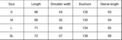Mercedes-Benz dress suit size chart on a brick wall background